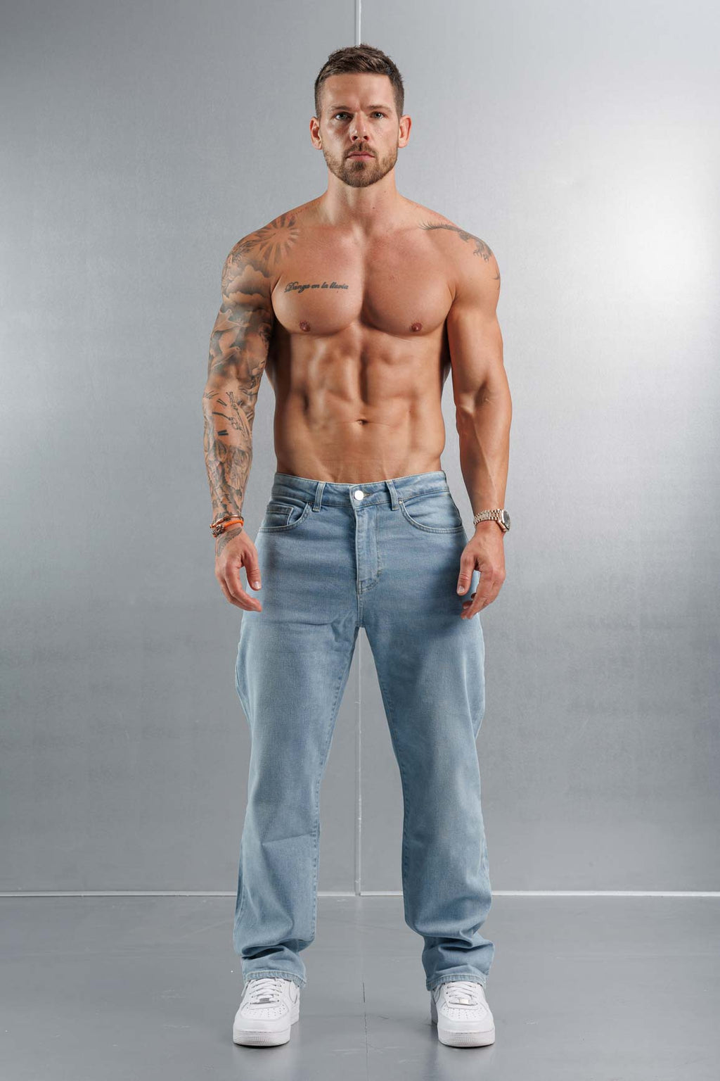 Legend London Jeans BAGGY JEANS - PALE BLUE WASH