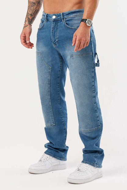Legend London Jeans - Carpenter CARPENTER JEANS - MID BLUE