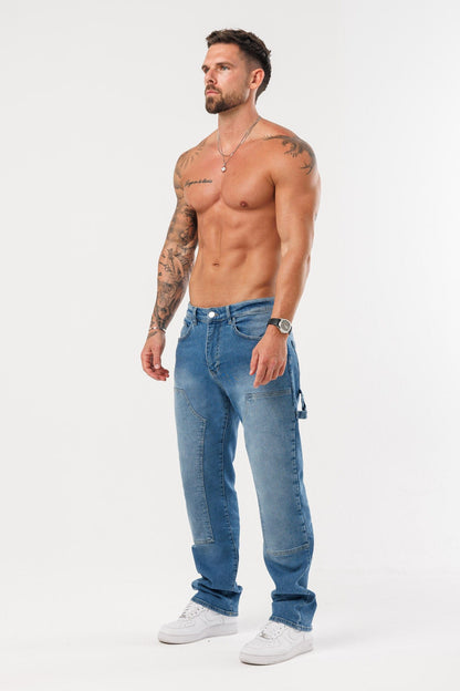 Legend London Jeans - Carpenter CARPENTER JEANS - MID BLUE