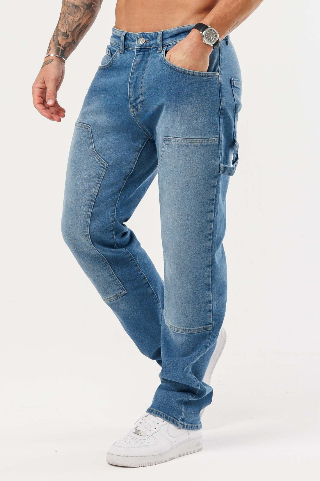 Legend London Jeans - Carpenter CARPENTER JEANS - MID BLUE