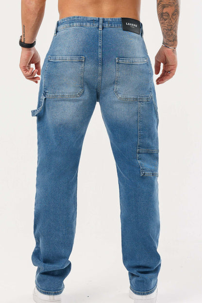Legend London Jeans - Carpenter CARPENTER JEANS - MID BLUE
