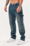 Legend London Jeans - Carpenter CARPENTER JEANS - WASHED STONE BLUE