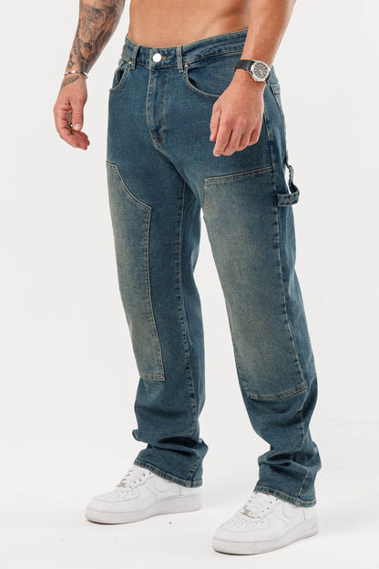 Legend London Jeans - Carpenter CARPENTER JEANS - WASHED STONE BLUE