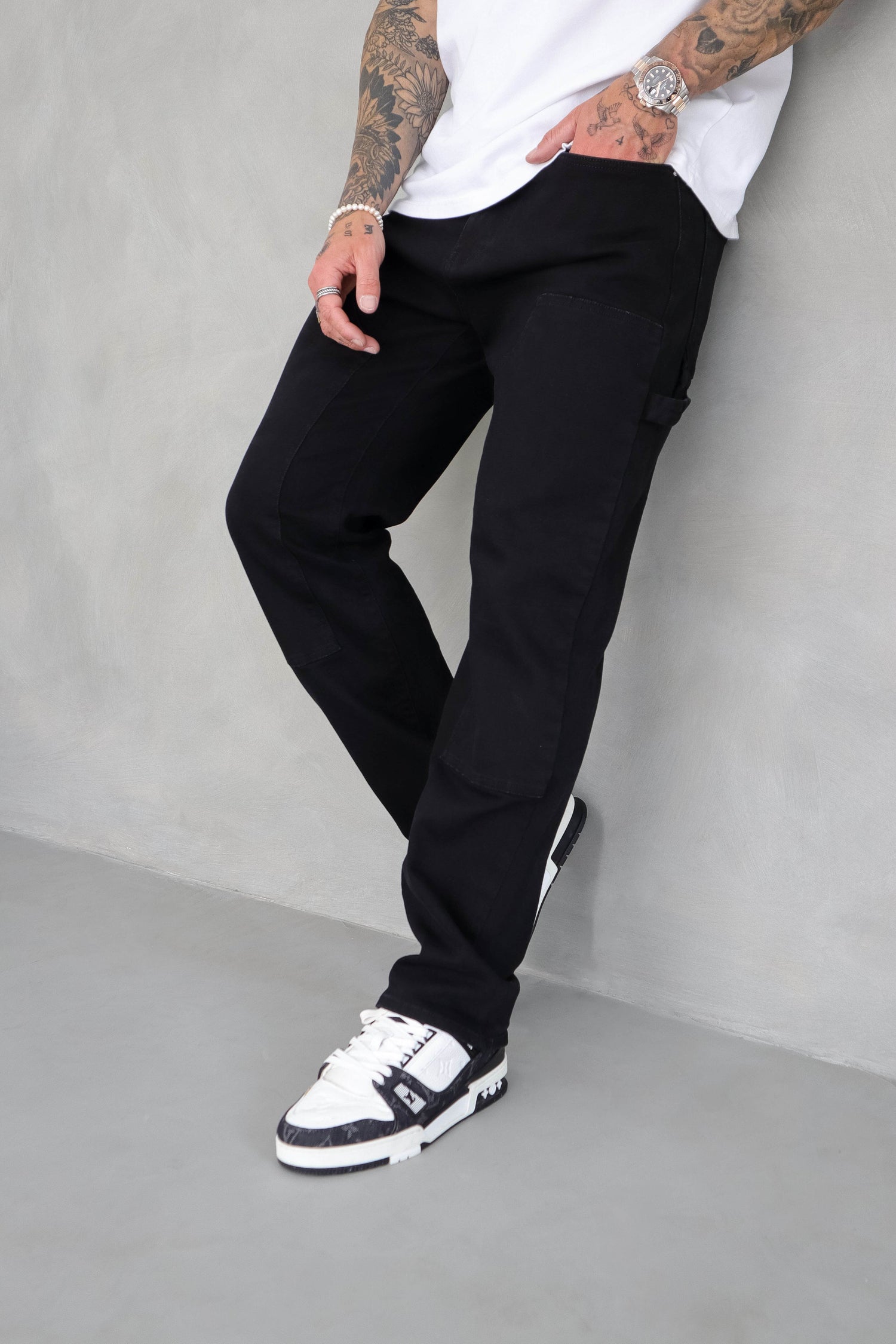 Legend London Jeans CARPENTER JEANS - WASHED BLACK