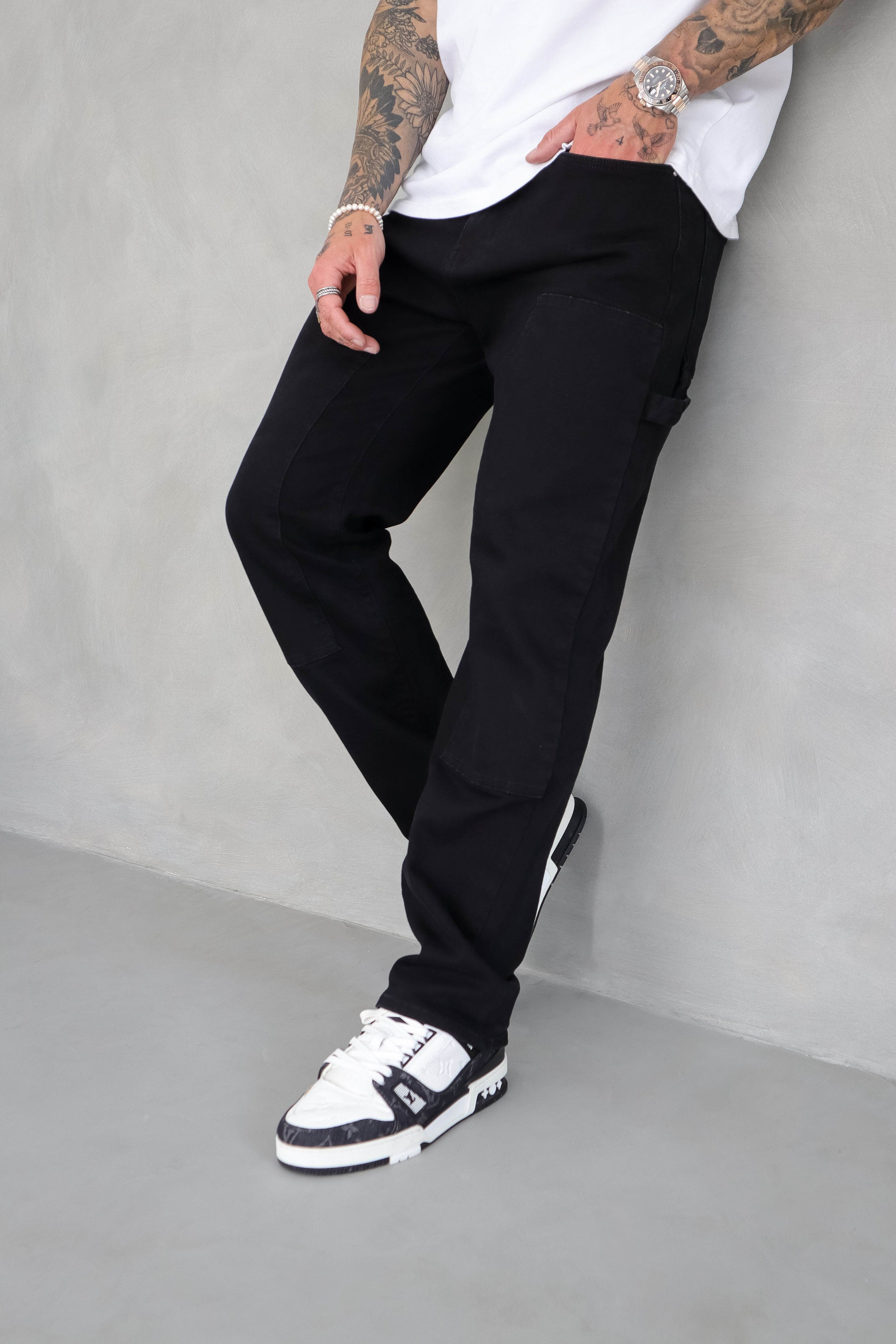 Legend London Jeans CARPENTER JEANS - WASHED BLACK
