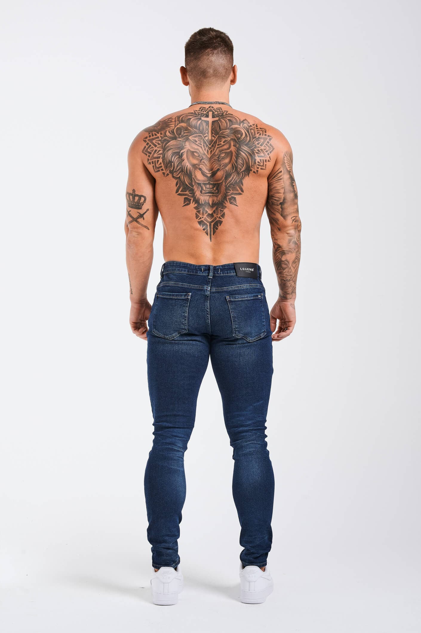 SLIM FIT JEANS 2.0 DETAILED - INDIGO BLUE – Legend London