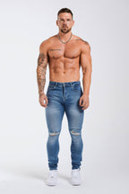 Legend London Jeans - slim 2.0 SLIM FIT JEANS 2.0 ESSENTIAL GESCHUERD - BLAUWE WASSING