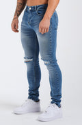 Legend London Jeans - slim 2.0 SLIM FIT JEANS 2.0 ESSENTIAL GESCHUERD - BLAUWE WASSING