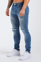 Legend London Jeans - slim 2.0 SLIM FIT JEANS 2.0 ESSENTIAL GESCHUERD - BLAUWE WASSING