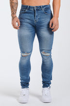 Legend London Jeans - slim 2.0 SLIM FIT JEANS 2.0 ESSENTIAL GESCHUERD - BLAUWE WASSING