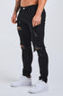 Legend London Jeans - slim 2.0 SLIM FIT JEANS 2.0 RIPPED & REPAIRED - BLACK