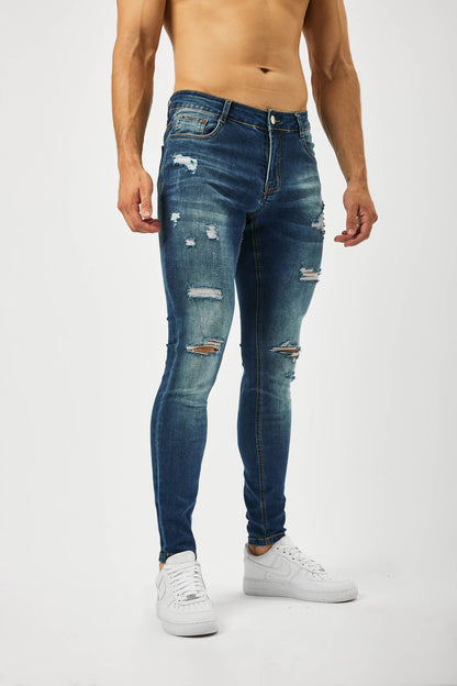 Legend London Jeans - spray on DARK WASH SPRAY - ON JEANS - MULTI RIP