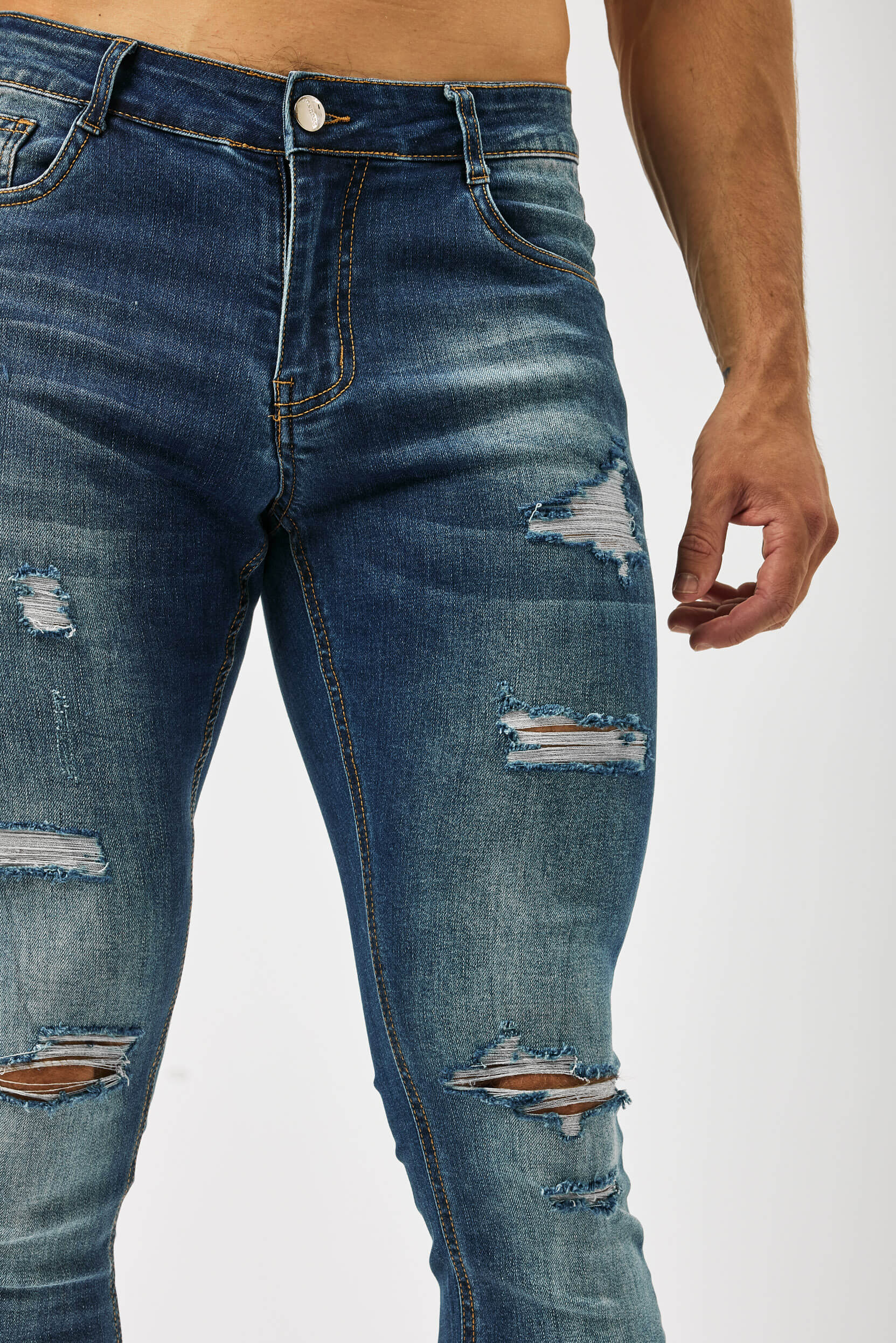 Legend London Jeans - spray on DARK WASH SPRAY - ON JEANS - MULTI RIP