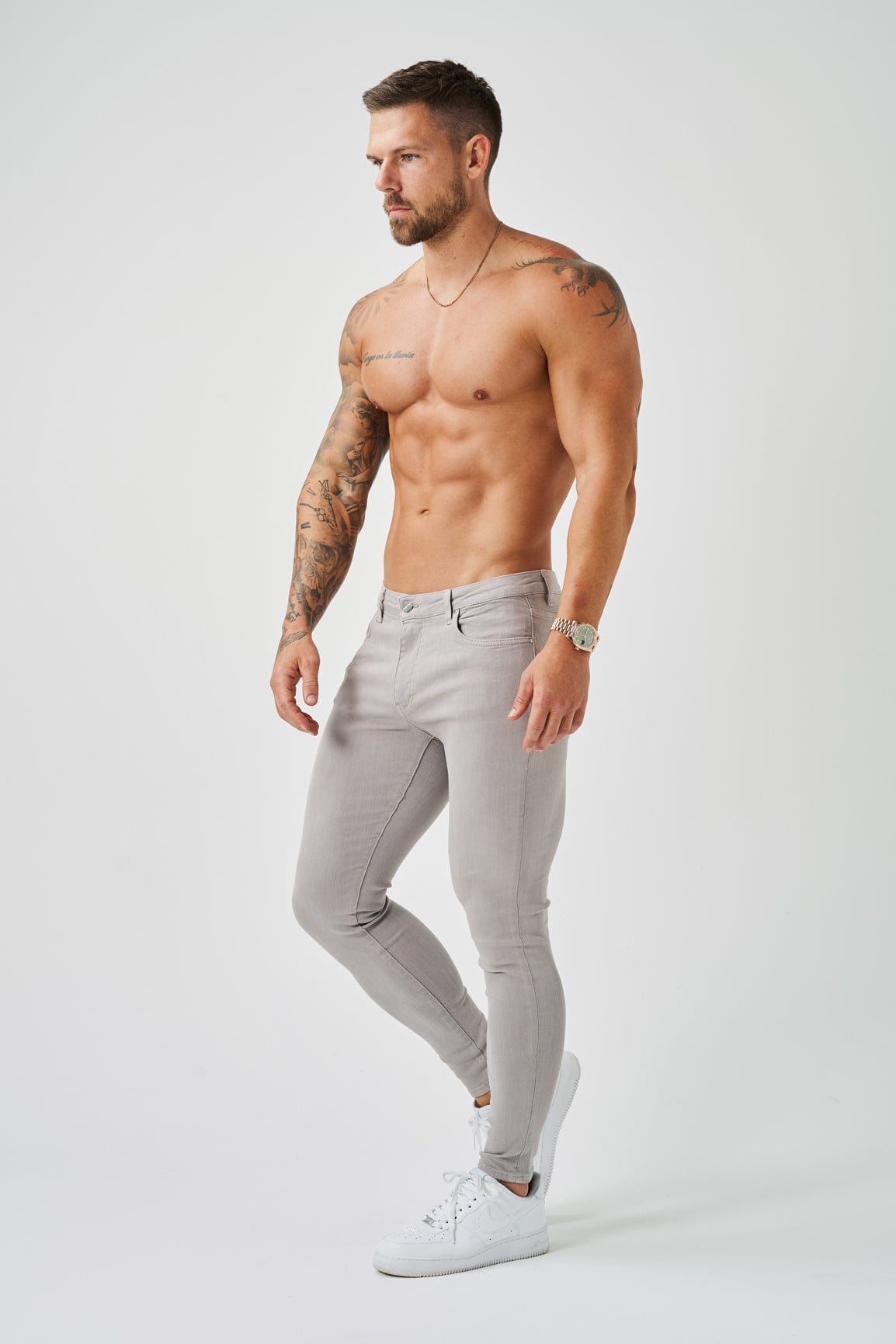 Legend London Jeans - spray on SKINNY FIT JEANS - ICE GREY
