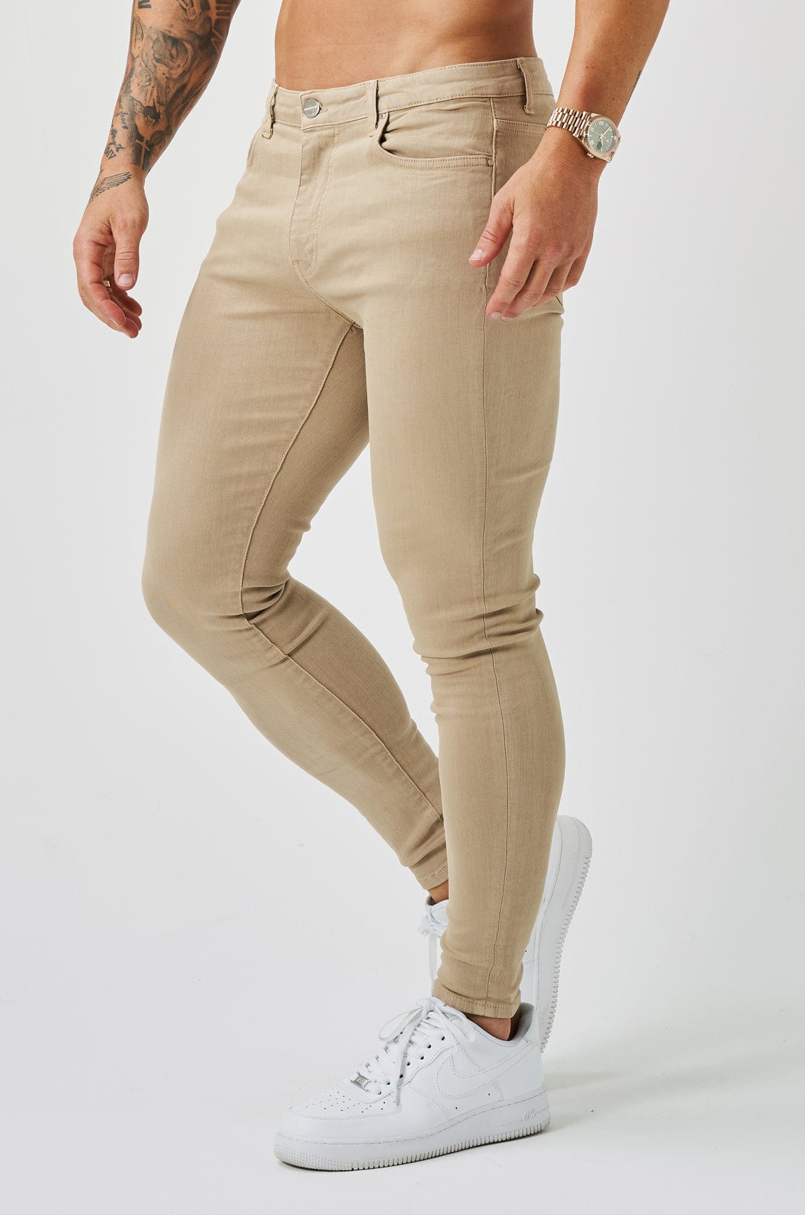 Legend London Jeans - spray on SKINNY FIT JEANS - STONE