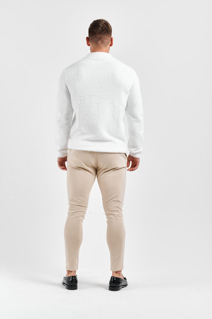 Legend London KNITWEAR BRUSHED POLO - CREAM