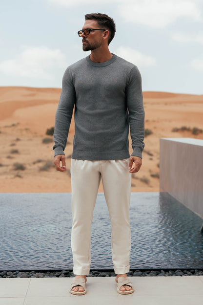 Legend London KNITWEAR COAST SWEATSHIRT - DARK GREY