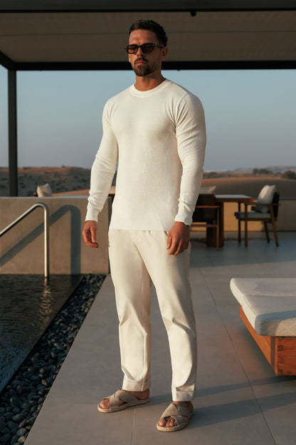 Legend London KNITWEAR COAST SWEATSHIRT - ECRU