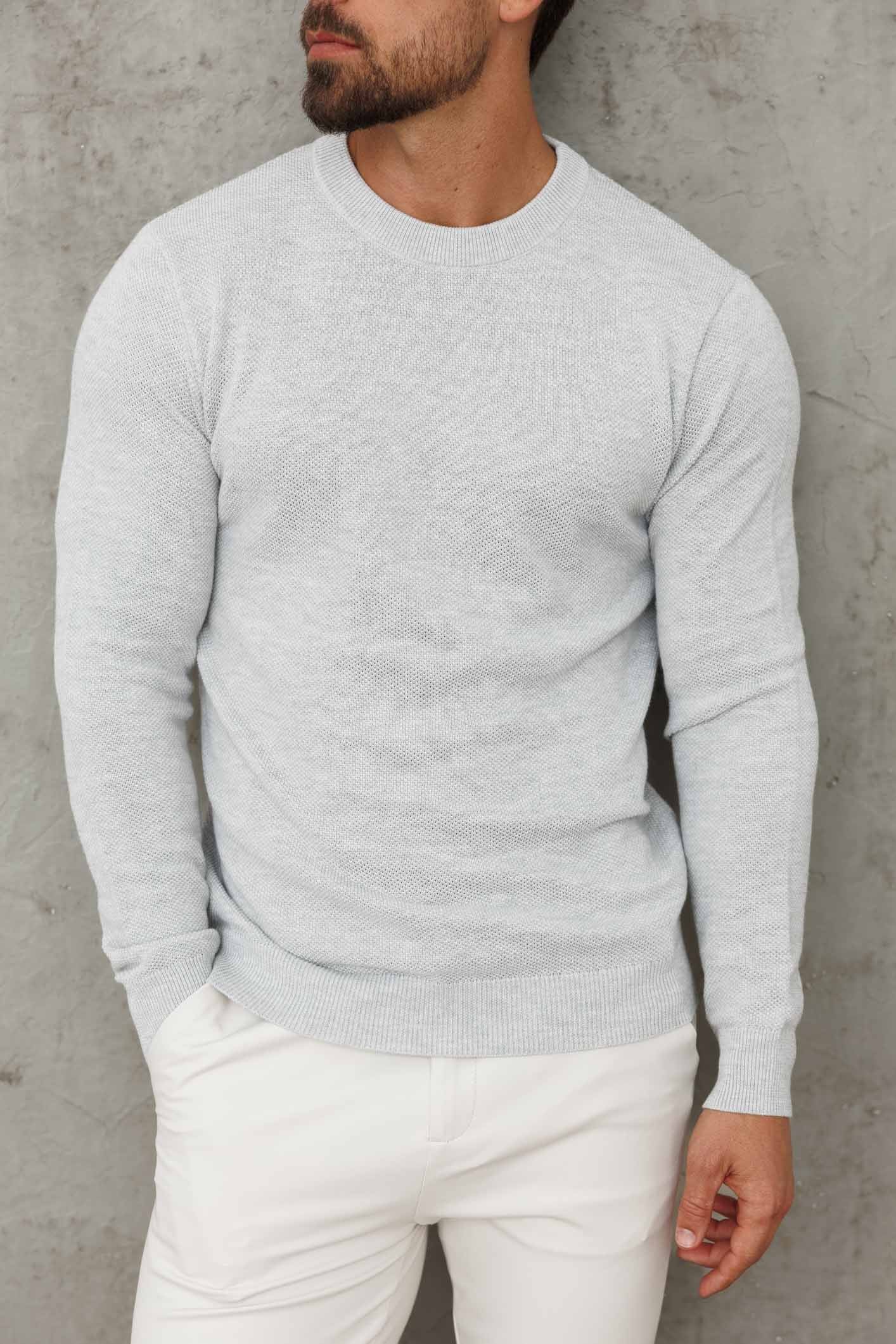 Legend London KNITWEAR COAST SWEATSHIRT - GREY