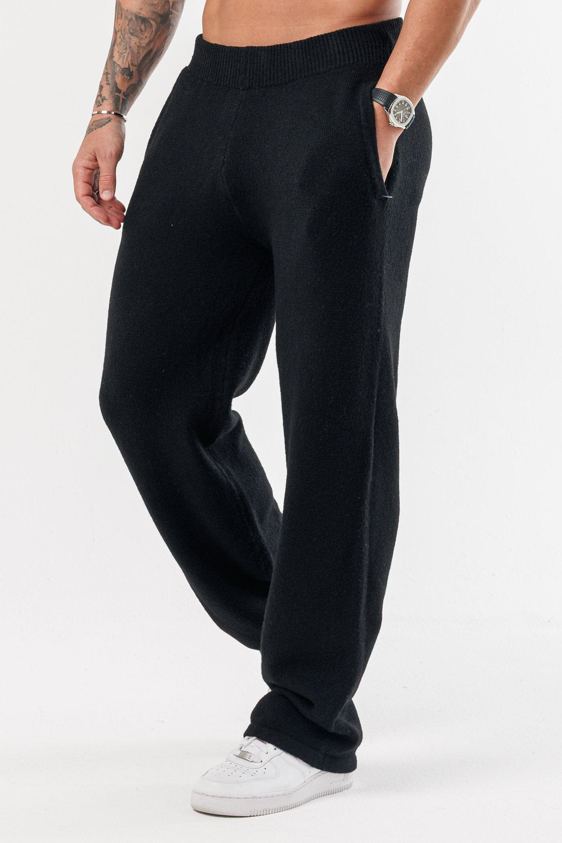 LEGEND LONDON KNITWEAR - JOGGERS KNIT JOGGER - BLACK