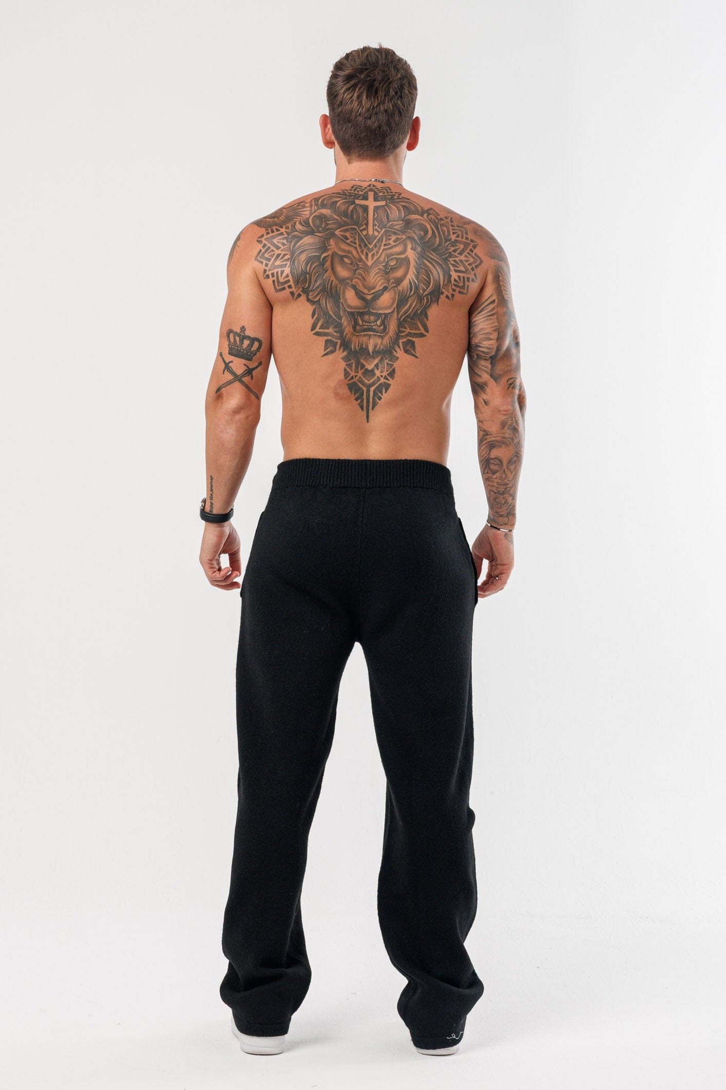 LEGEND LONDON KNITWEAR - JOGGERS KNIT JOGGER - BLACK