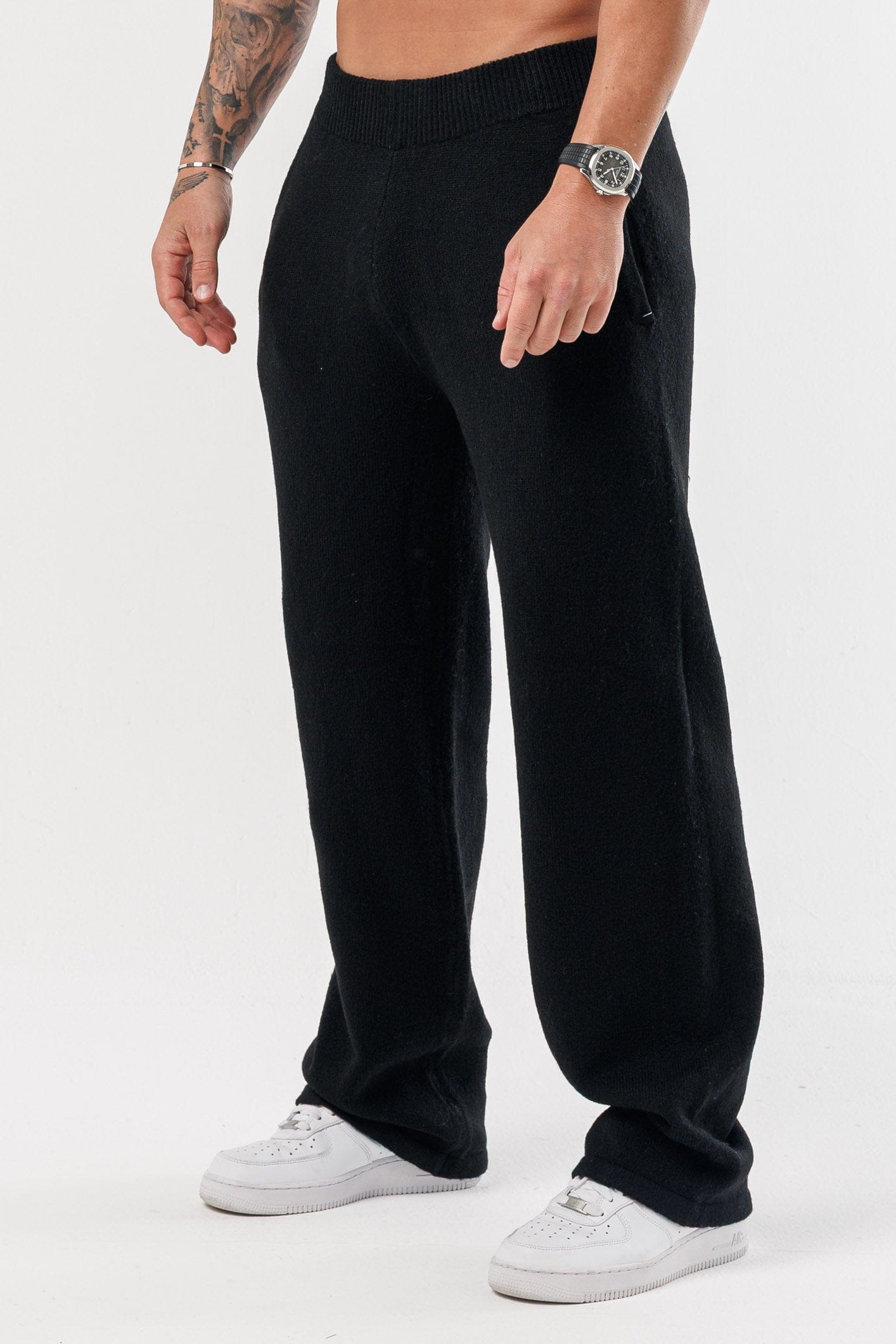 LEGEND LONDON KNITWEAR - JOGGERS KNIT JOGGER - BLACK