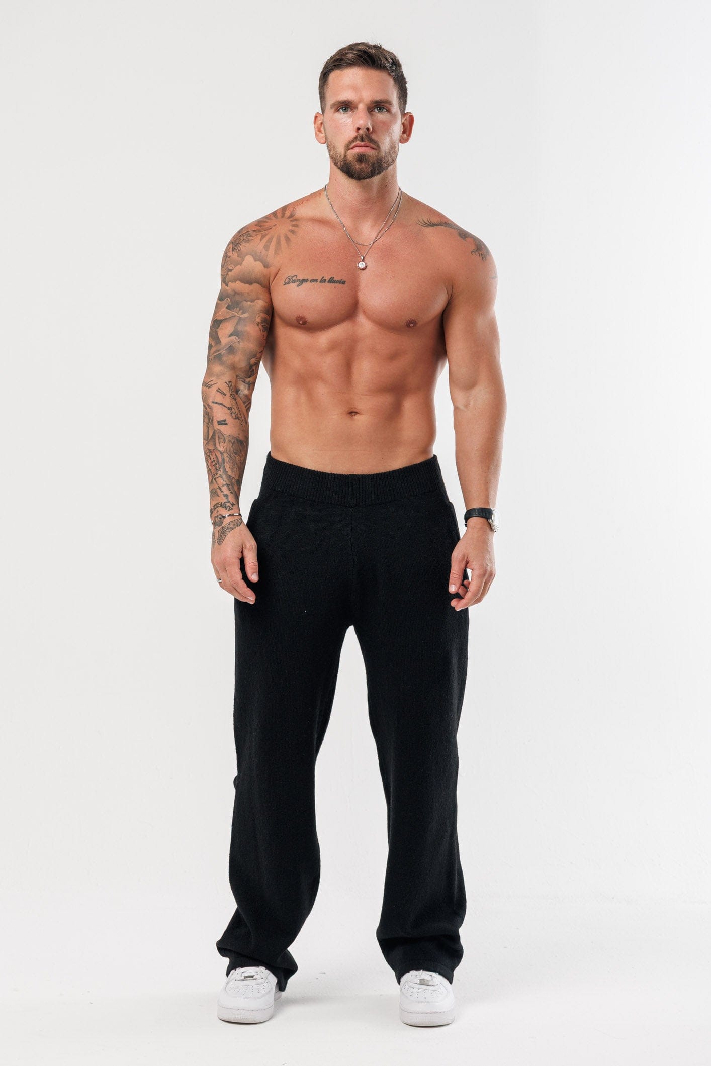 LEGEND LONDON KNITWEAR - JOGGERS KNIT JOGGER - BLACK