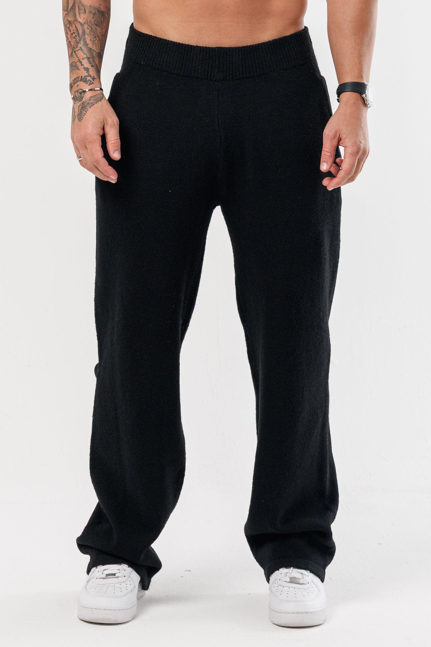 LEGEND LONDON KNITWEAR - JOGGERS KNIT JOGGER - BLACK