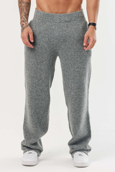 KNIT JOGGER - GREY MARL