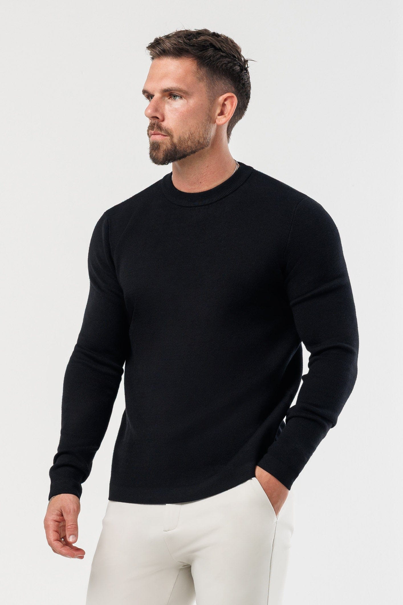 Legend London KNITWEAR LUXE KNIT SWEATER - BLACK