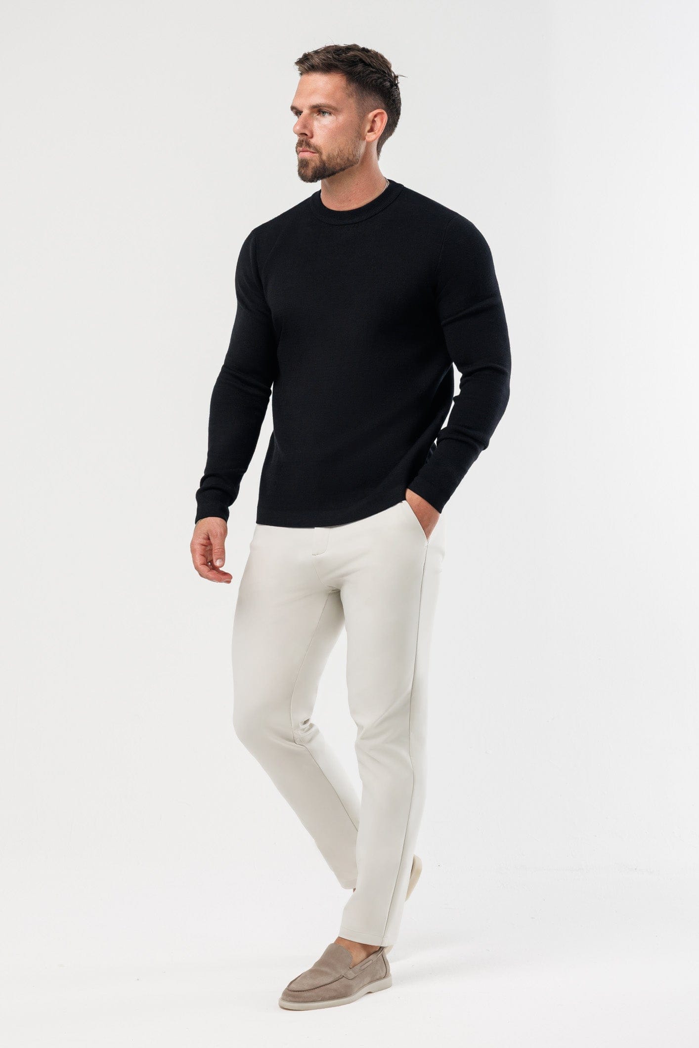 Legend London KNITWEAR LUXE KNIT SWEATER - BLACK