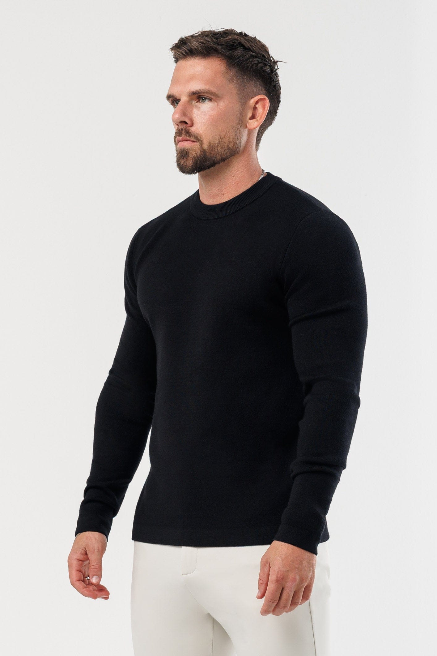 Legend London KNITWEAR LUXE KNIT SWEATER - BLACK