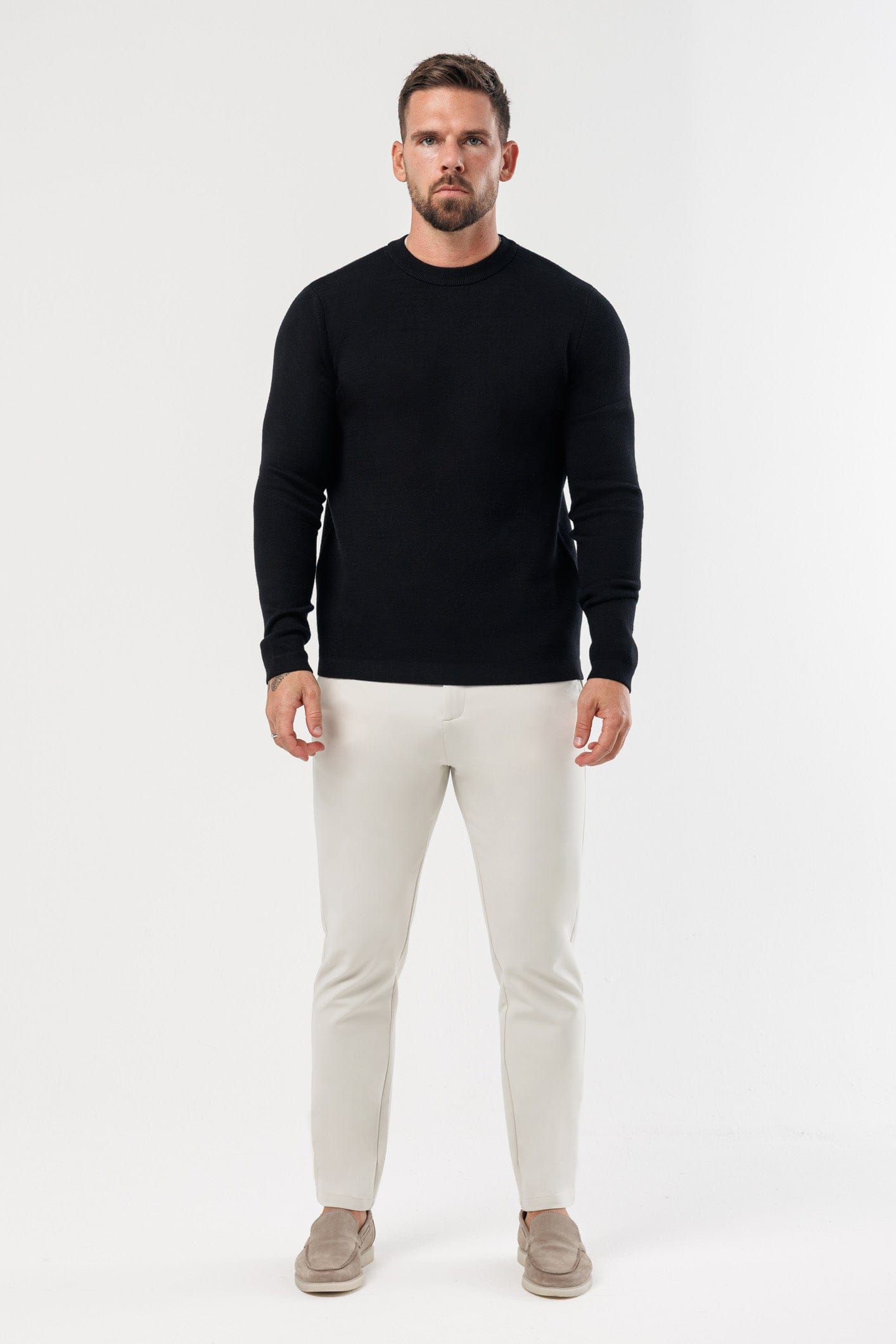 Legend London KNITWEAR LUXE KNIT SWEATER - BLACK