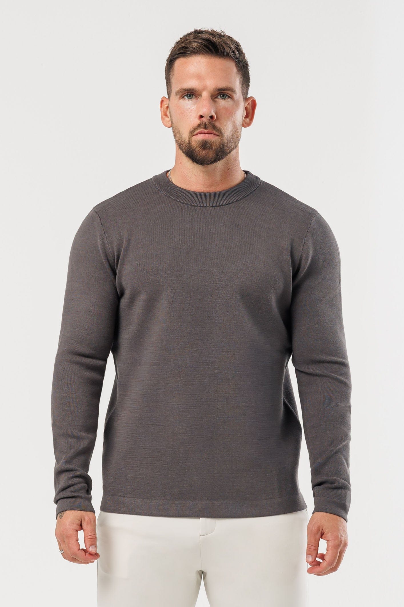 Legend London KNITWEAR LUXE KNIT SWEATER - DARK GREY