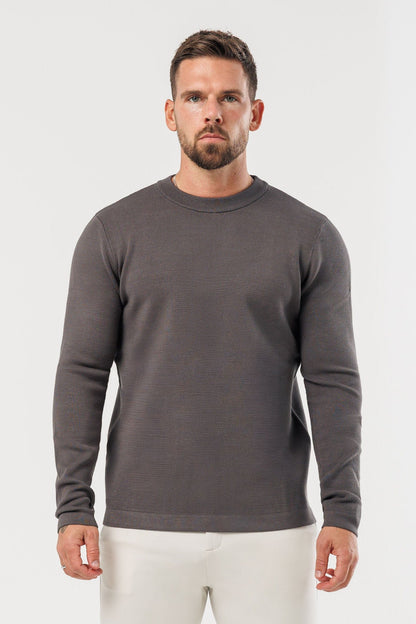 Legend London KNITWEAR LUXE KNIT SWEATER - DARK GREY