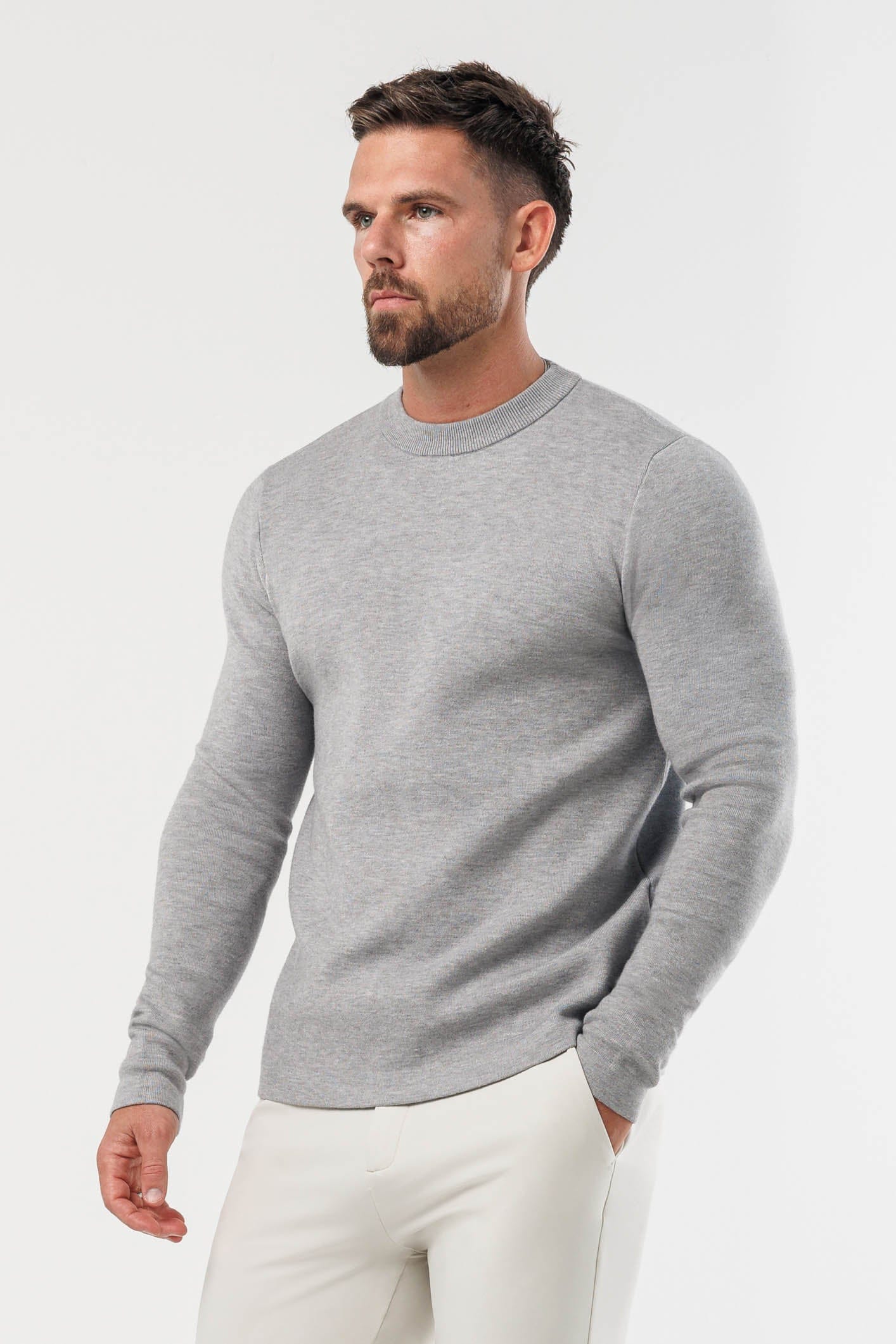 Legend London KNITWEAR LUXE KNIT SWEATER - GREY