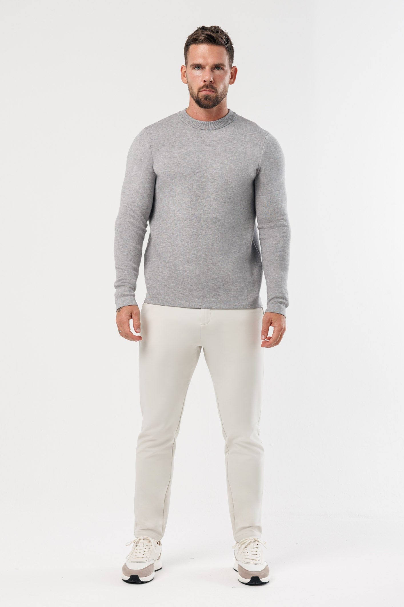 Legend London KNITWEAR LUXE KNIT SWEATER - GREY