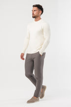 Legend London STRICKMODE LUXUS-STRICKPULLOVER - HELLCREME