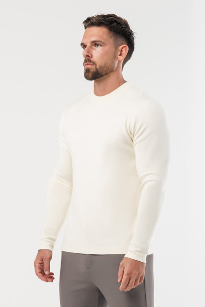 Legend London KNITWEAR LUXE KNIT SWEATER - LIGHT CREAM