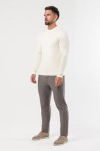 Legend London STRICKMODE LUXUS-STRICKPULLOVER - HELLCREME