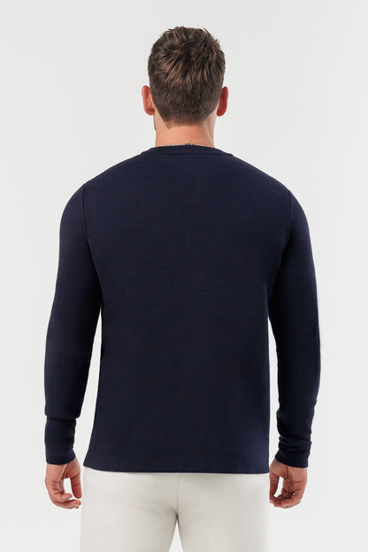 Legend London KNITWEAR LUXE KNIT SWEATER - NAVY