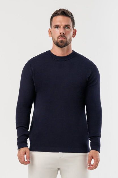Legend London KNITWEAR LUXE KNIT SWEATER - NAVY
