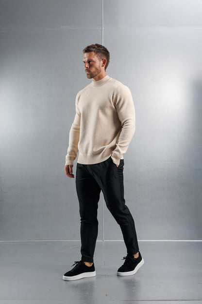 Legend London KNITWEAR MOCK NECK SWEATER - CREME