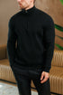 Legend London KNITWEAR RIDGE KNIT QUARTER ZIP - BLACK