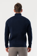 Legend London JERSEY DE PUNTO RIDGE CON CREMALLERA HASTA EL PECHO - AZUL MARINO