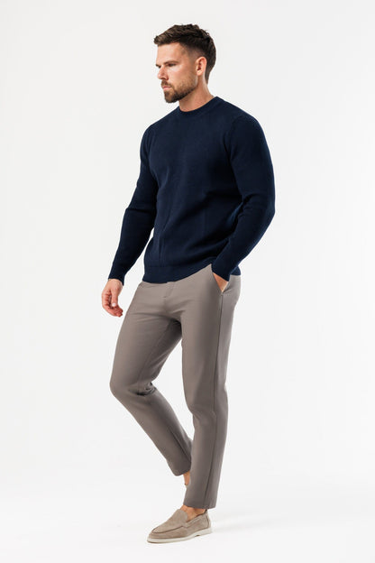 Legend London KNITWEAR RIDGE KNIT SWEATER - NAVY