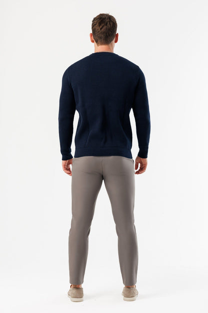 Legend London KNITWEAR RIDGE KNIT SWEATER - NAVY