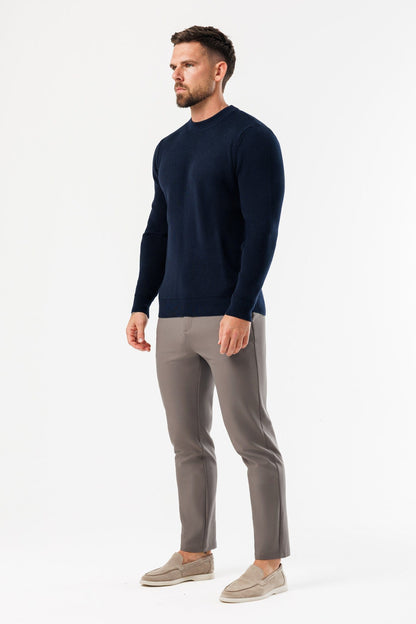 Legend London KNITWEAR RIDGE KNIT SWEATER - NAVY