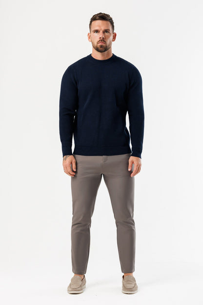 Legend London KNITWEAR RIDGE KNIT SWEATER - NAVY