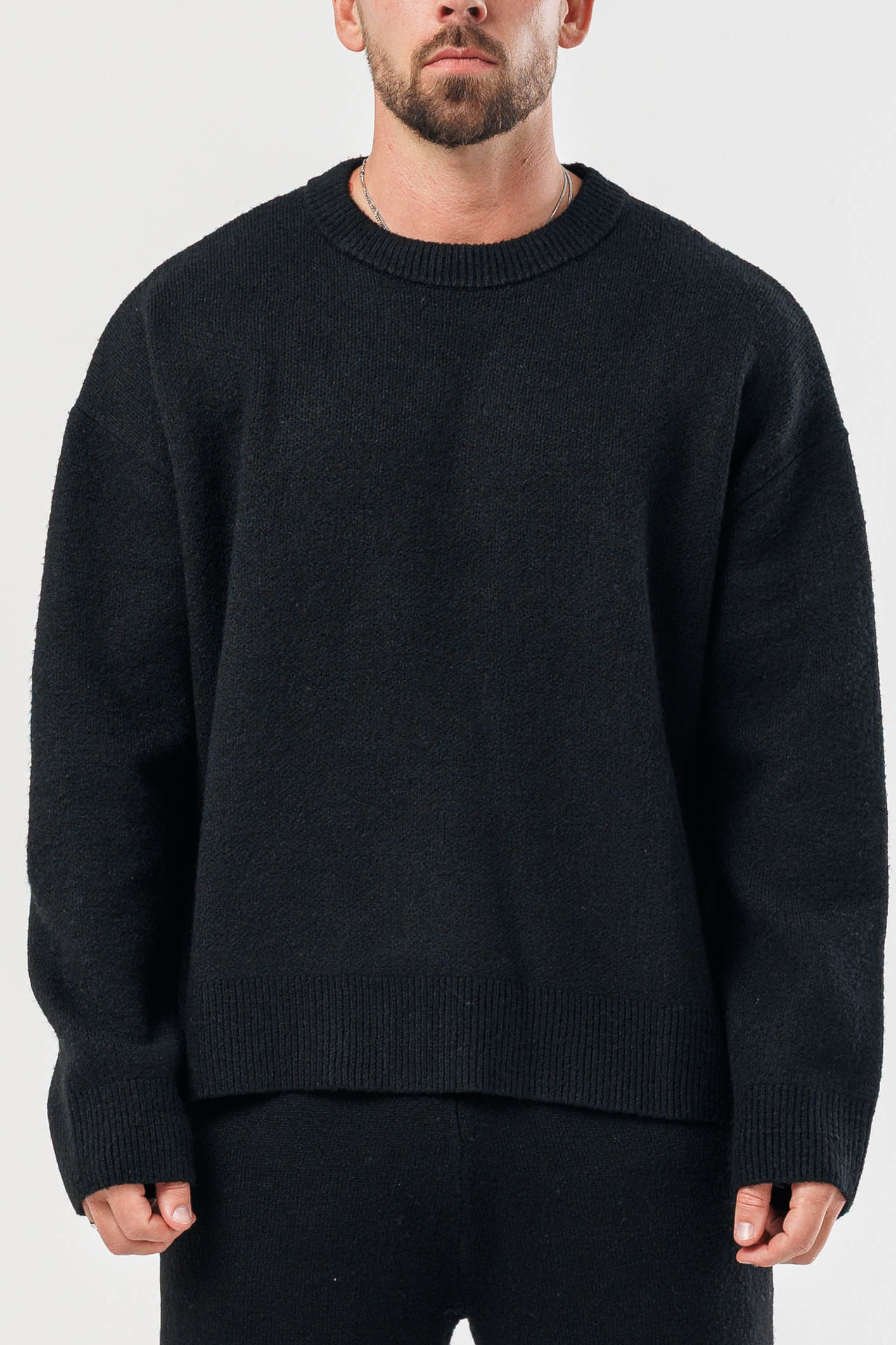 LEGEND LONDON KNITWEAR - SWEATER KNIT SWEATER - BLACK